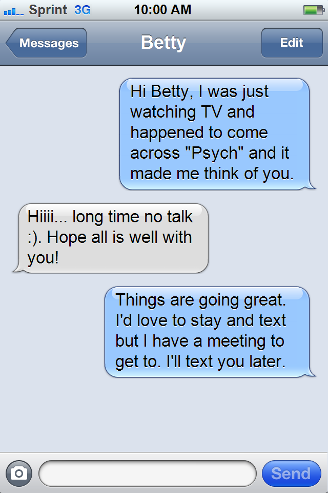 First text message