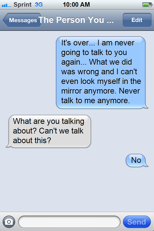 you cheated with