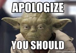 apologize