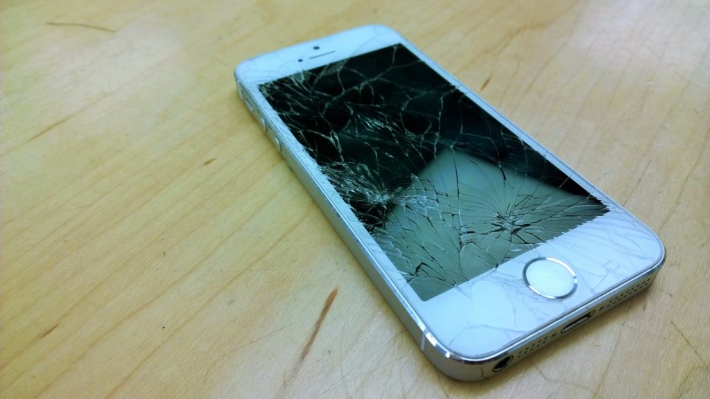 shattered iphone