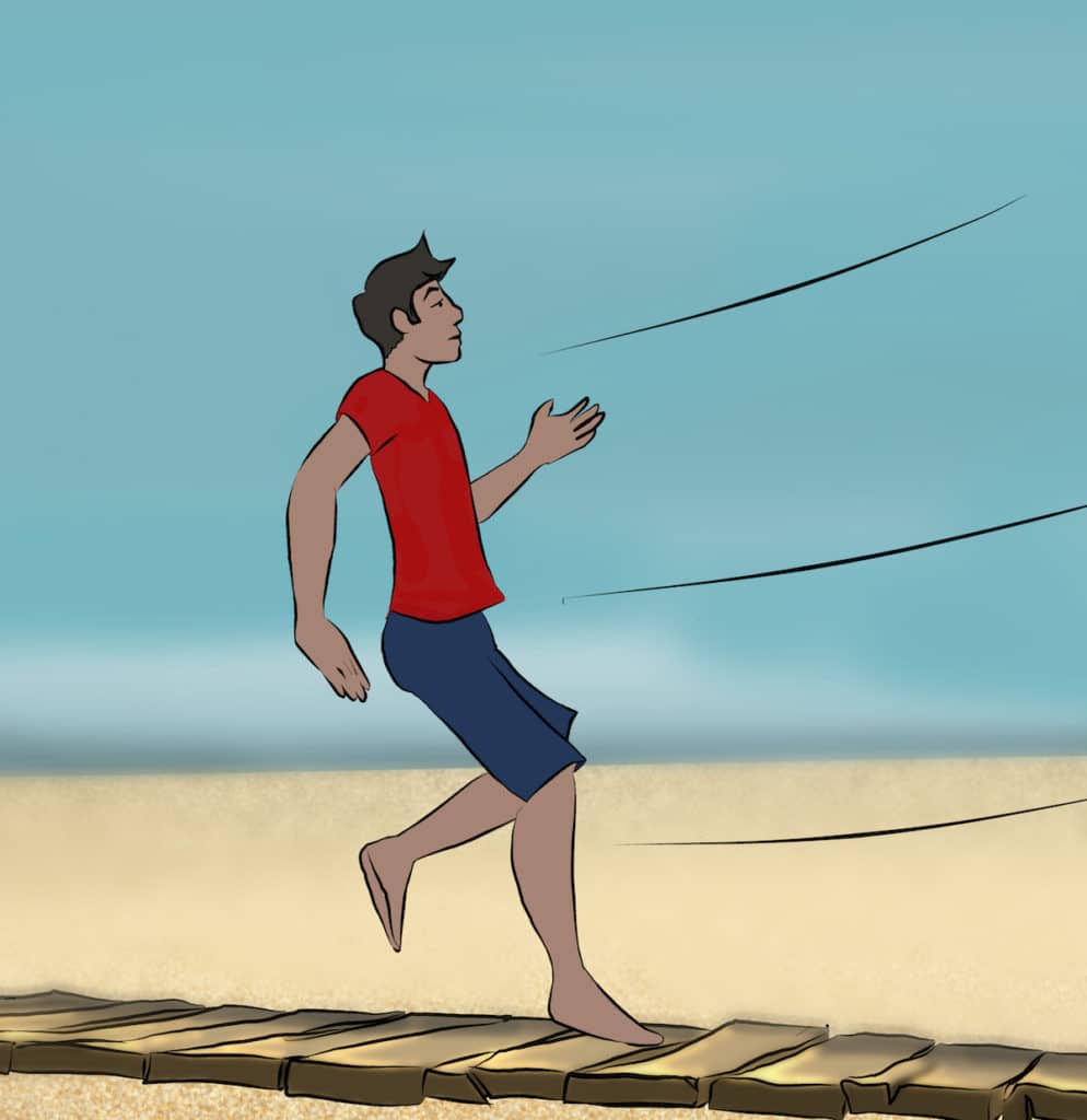backward running