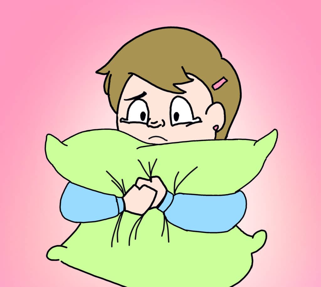 clutching pillow