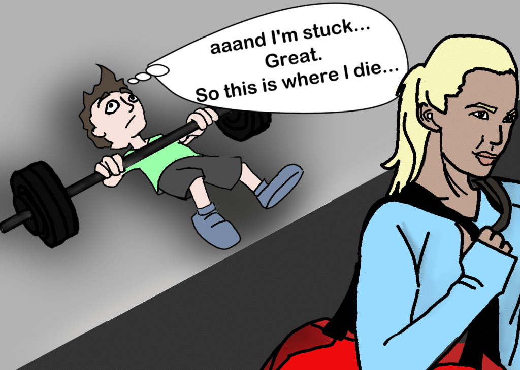 trapped under weight