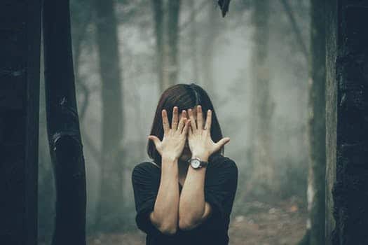 she is hiding from you
