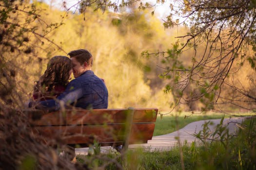 couple on bench