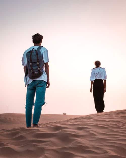 walking off