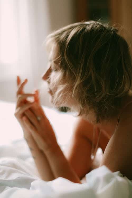 woman lying
